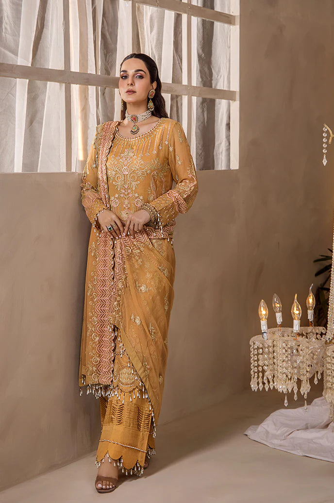 Razab by Hayat Luxury Embroidered Chiffon Unstitched Suit HYT-4031