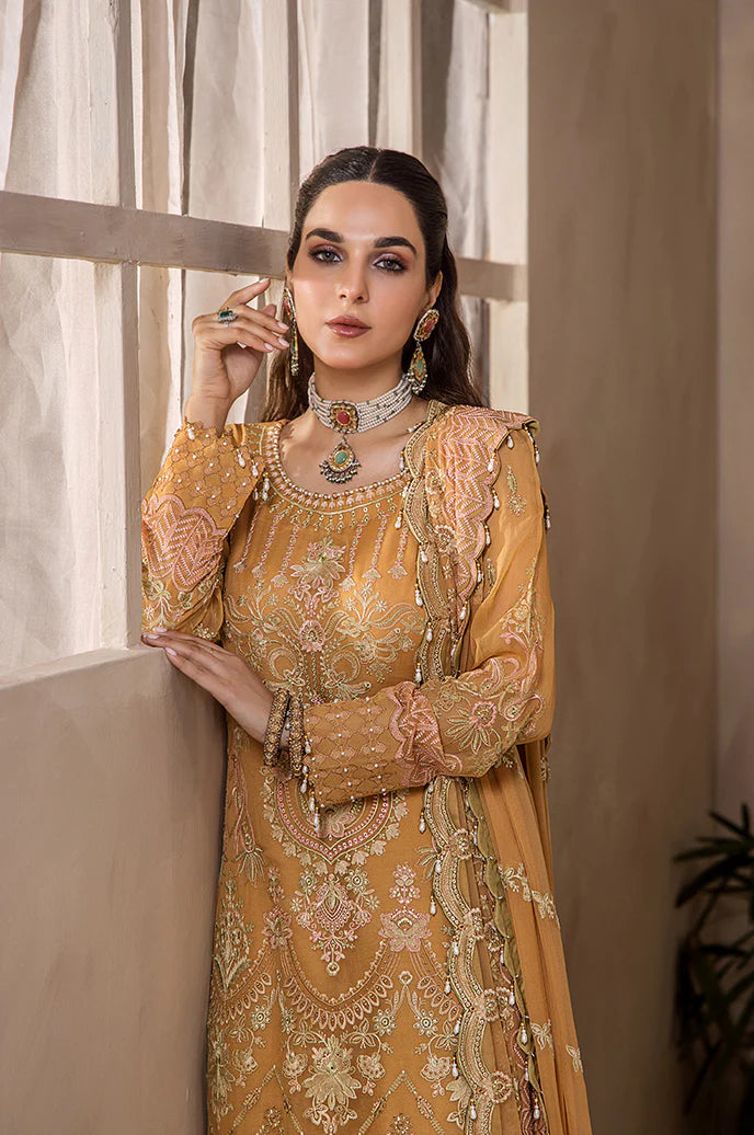 Razab by Hayat Luxury Embroidered Chiffon Unstitched Suit HYT-4031