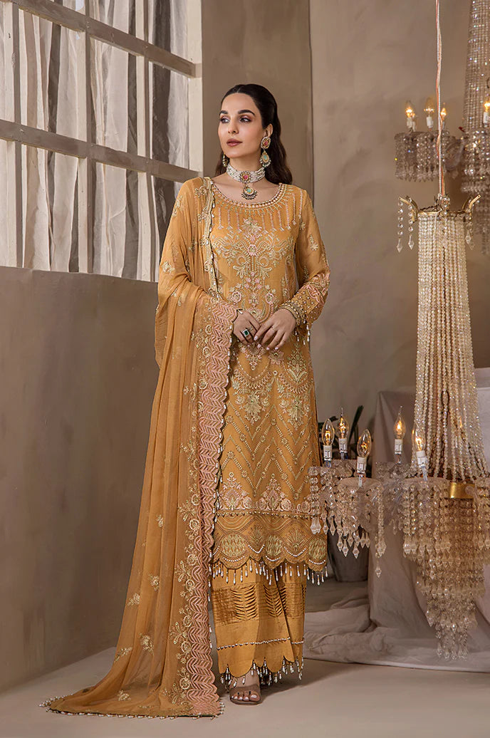 Razab by Hayat Luxury Embroidered Chiffon Unstitched Suit HYT-4031