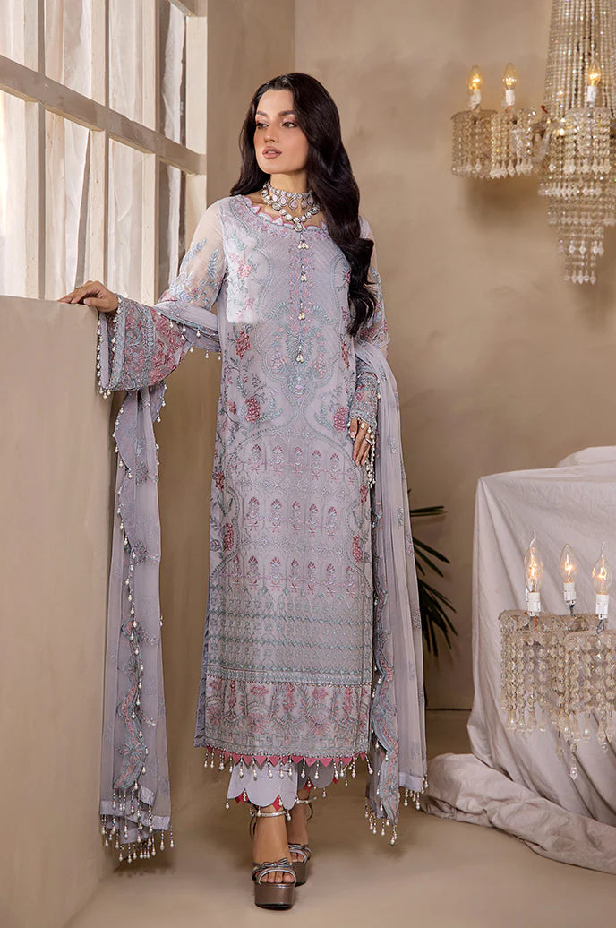 Razab by Hayat Luxury Embroidered Chiffon Unstitched Suit HYT-4032