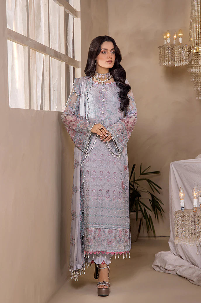 Razab by Hayat Luxury Embroidered Chiffon Unstitched Suit HYT-4032