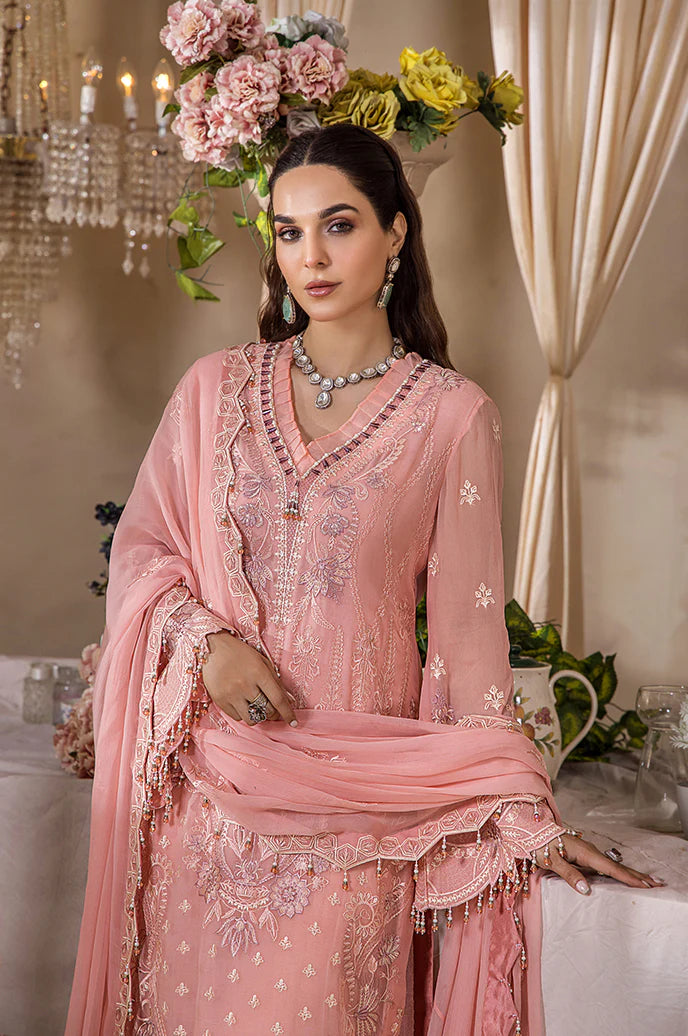 Razab by Hayat Luxury Embroidered Chiffon Unstitched Suit HYT-4033