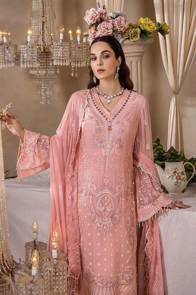 Razab by Hayat Luxury Embroidered Chiffon Unstitched Suit HYT-4033