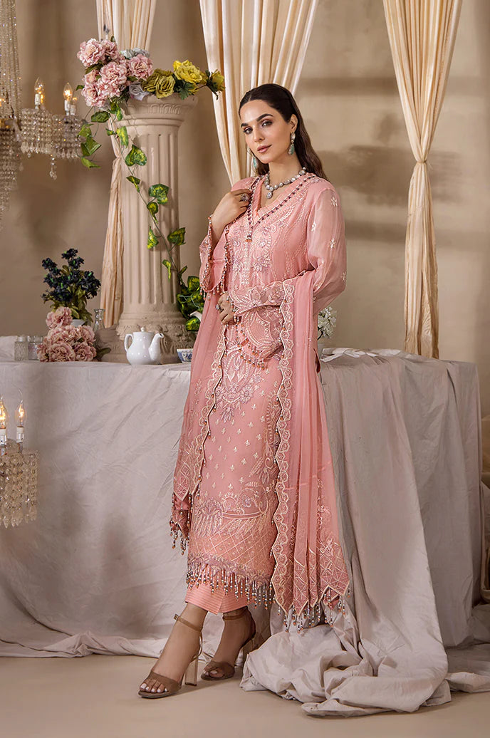 Razab by Hayat Luxury Embroidered Chiffon Unstitched Suit HYT-4033