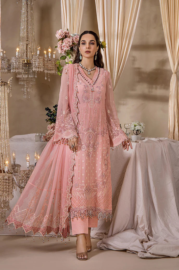 Razab by Hayat Luxury Embroidered Chiffon Unstitched Suit HYT-4033