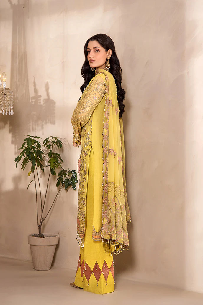 Razab by Hayat Luxury Embroidered Chiffon Unstitched Suit HYT-4034