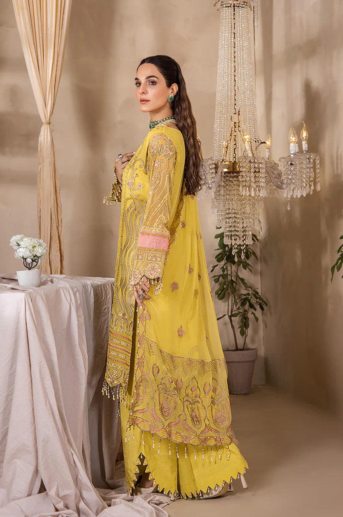 Razab by Hayat Luxury Embroidered Chiffon Unstitched Suit HYT-4034