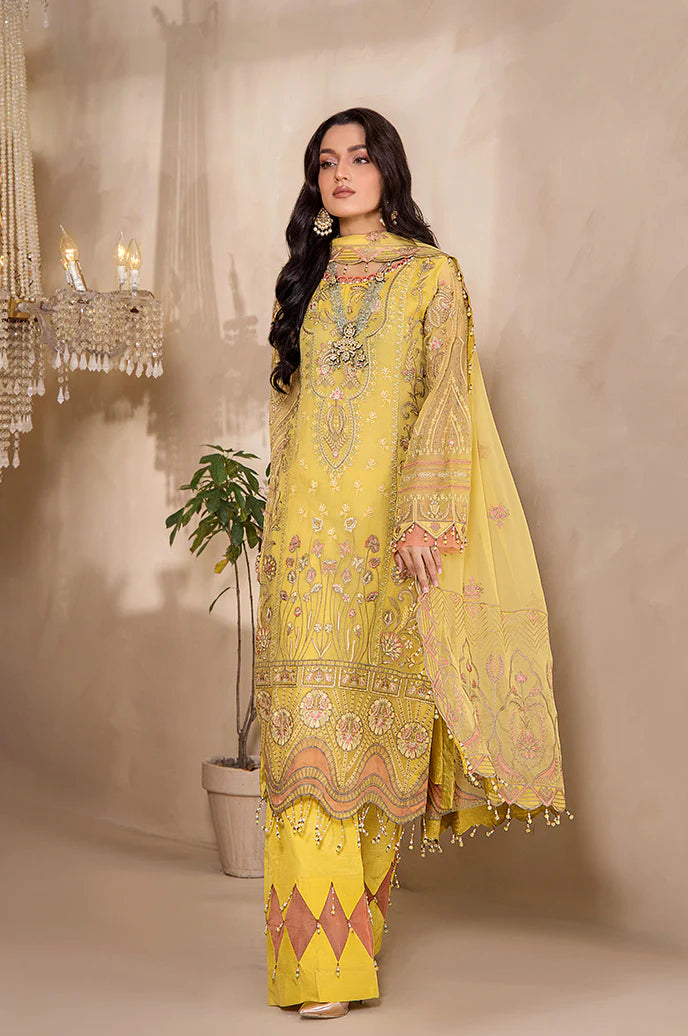 Razab by Hayat Luxury Embroidered Chiffon Unstitched Suit HYT-4034