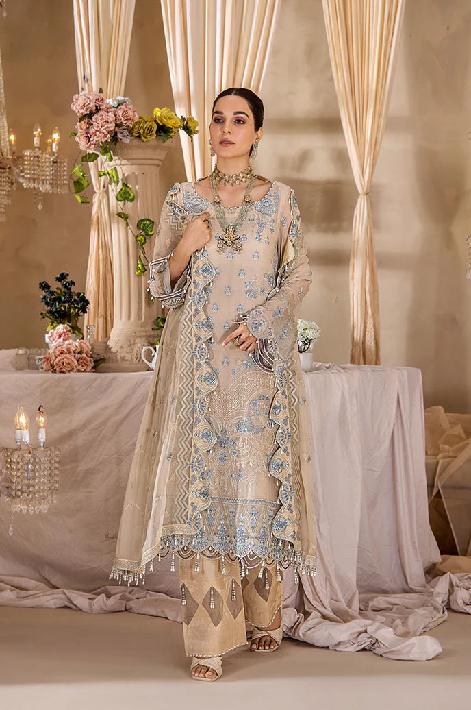 Razab by Hayat Luxury Embroidered Chiffon Unstitched Suit HYT-4035