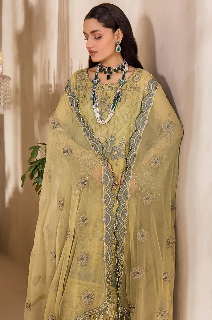 Razab by Hayat Luxury Embroidered Chiffon Unstitched Suit HYT-4036