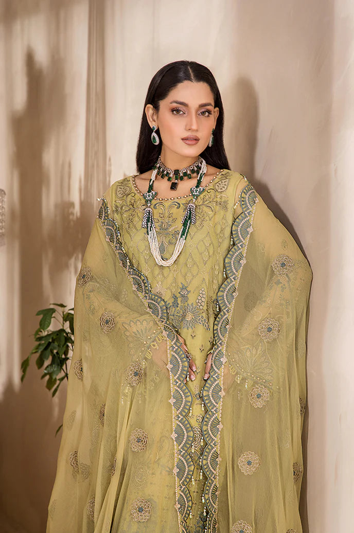 Razab by Hayat Luxury Embroidered Chiffon Unstitched Suit HYT-4036