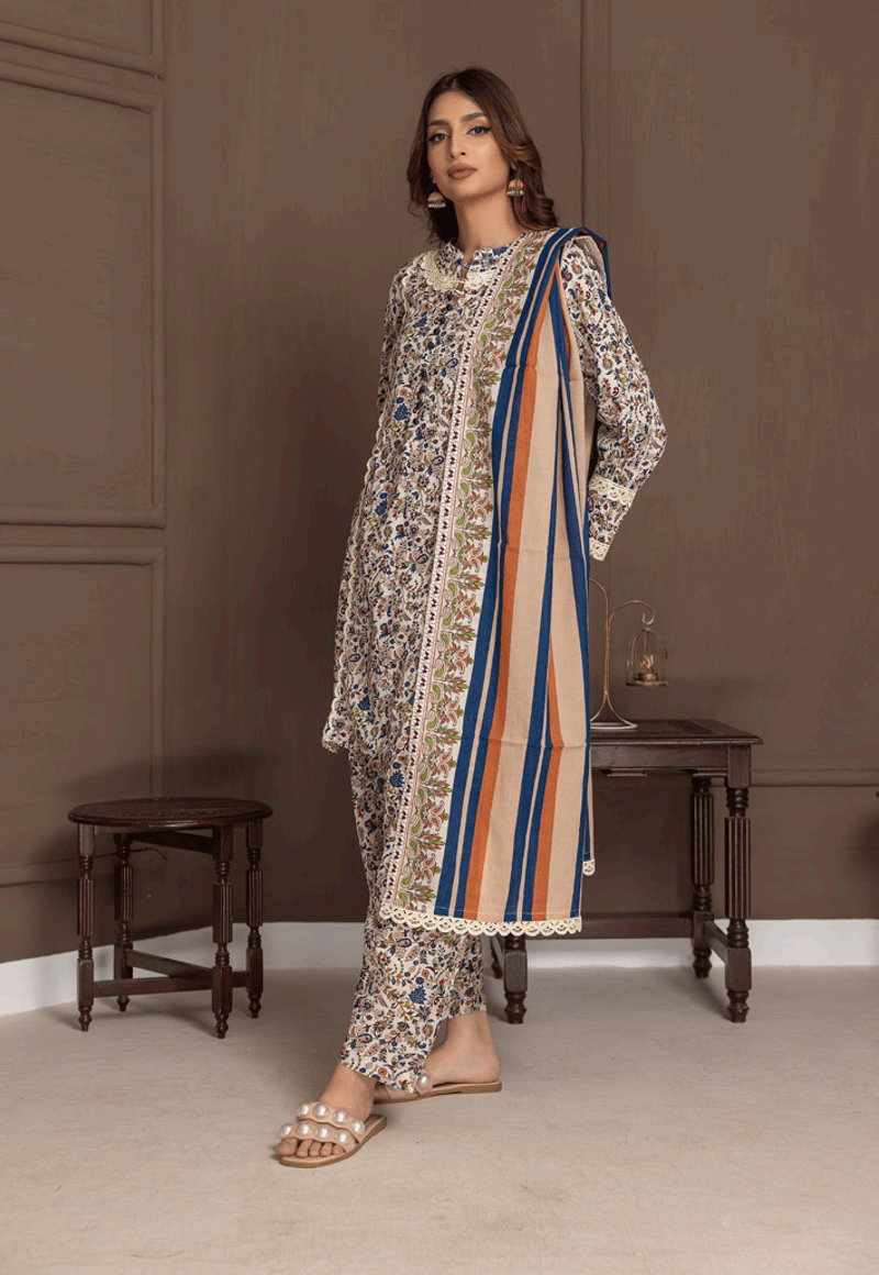 Salina by Regalia Identic Separates Vol-21 Digital Printed Lawn Suit IDS21-1