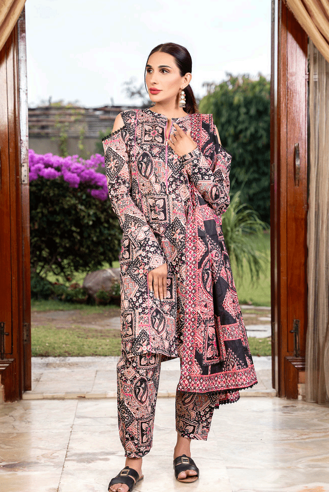 Salina by Regalia Identic Separates Vol-17 Digital Printed Lawn Suit IS17-1