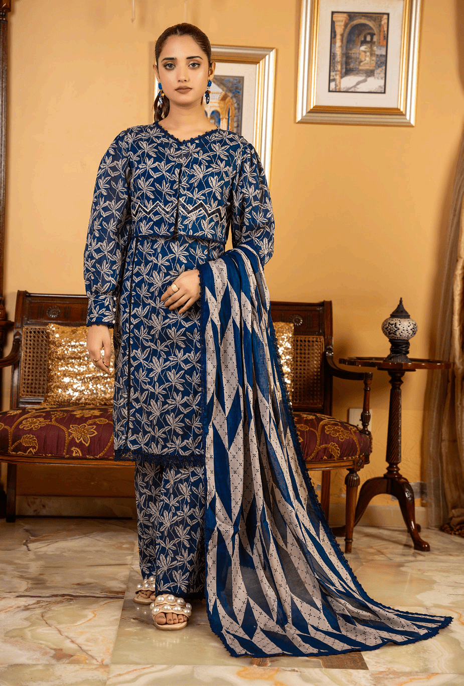 Salina by Regalia Identic Separates Vol-17 Digital Printed Lawn Suit IS17-12