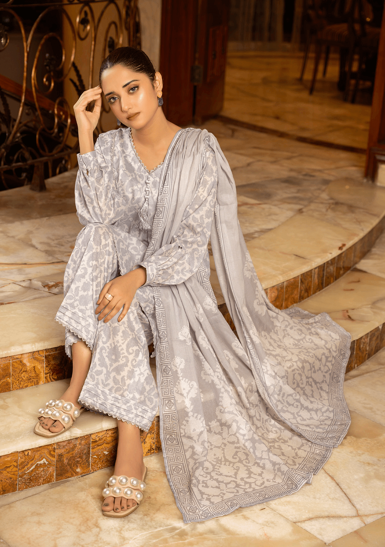 Salina by Regalia Identic Separates Vol-17 Digital Printed Lawn Suit IS17-8