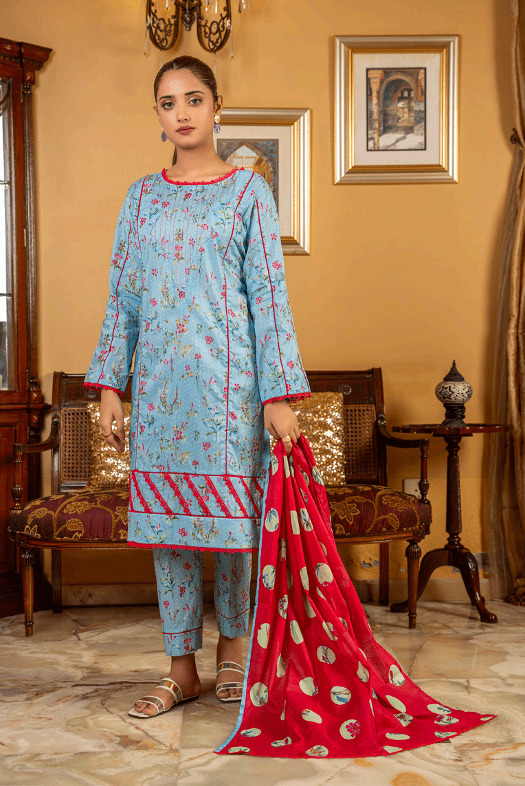 Salina by Regalia Identic Separates Vol-17 Digital Printed Lawn Suit IS17-9