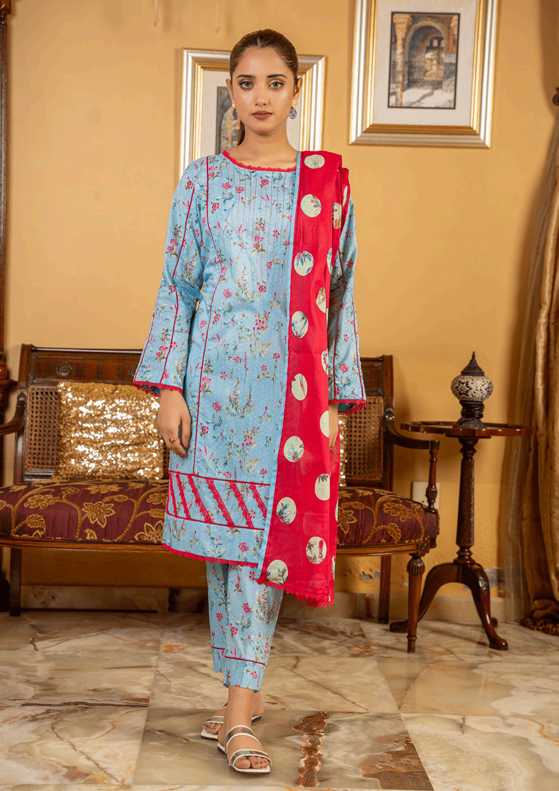 Salina by Regalia Identic Separates Vol-17 Digital Printed Lawn Suit IS17-9