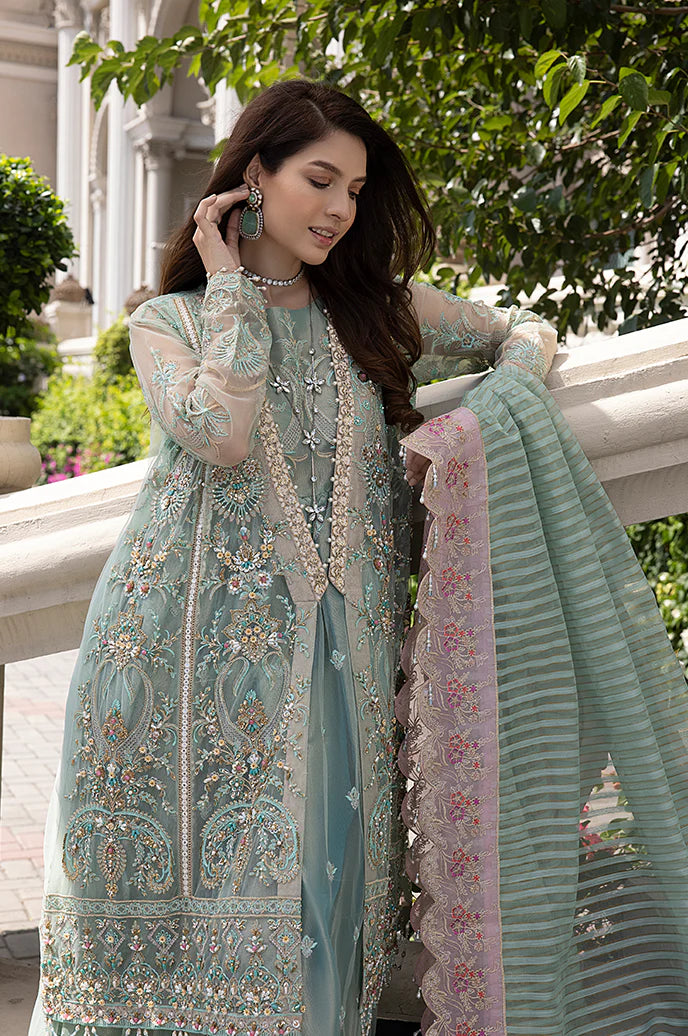 Razab Maharani Luxury Embroidered chiffon Hand Made 3pc Suit -MAR-04