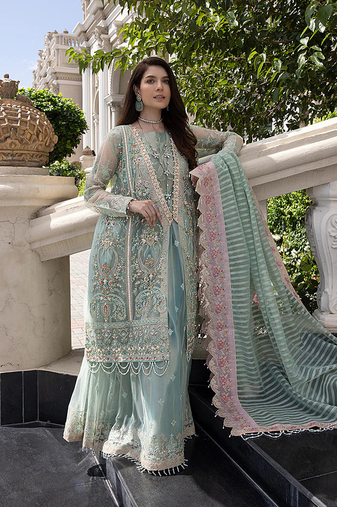 Razab Maharani Luxury Embroidered chiffon Hand Made 3pc Suit -MAR-04