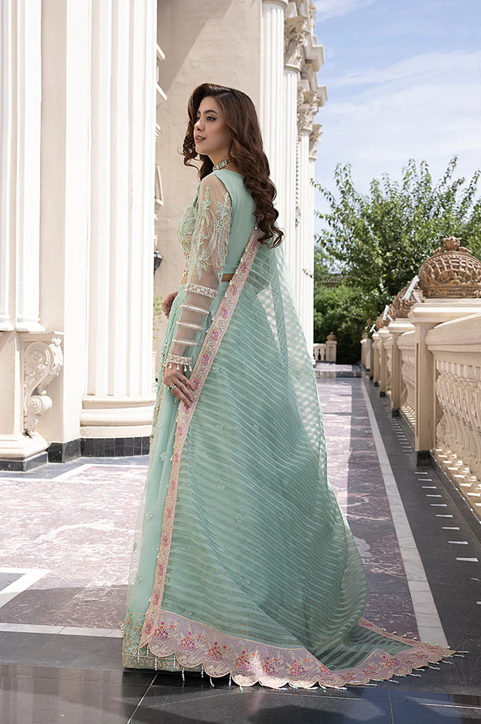 Razab Maharani Luxury Embroidered chiffon Hand Made 3pc Suit -MAR-04