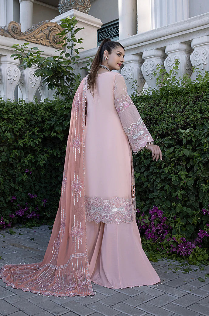 Razab Maharani Luxury Embroidered chiffon Hand Made 3pc Suit -MAR-08