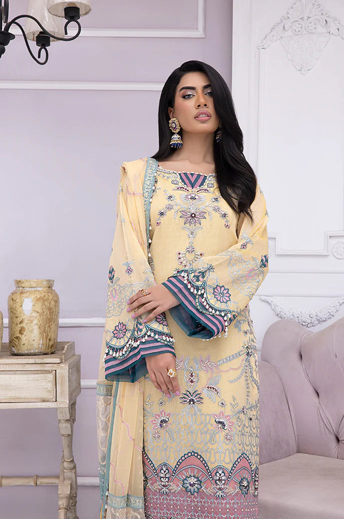 Razab Mehak Luxury Embroidered Hand Made Unstitched Suit MHK-105