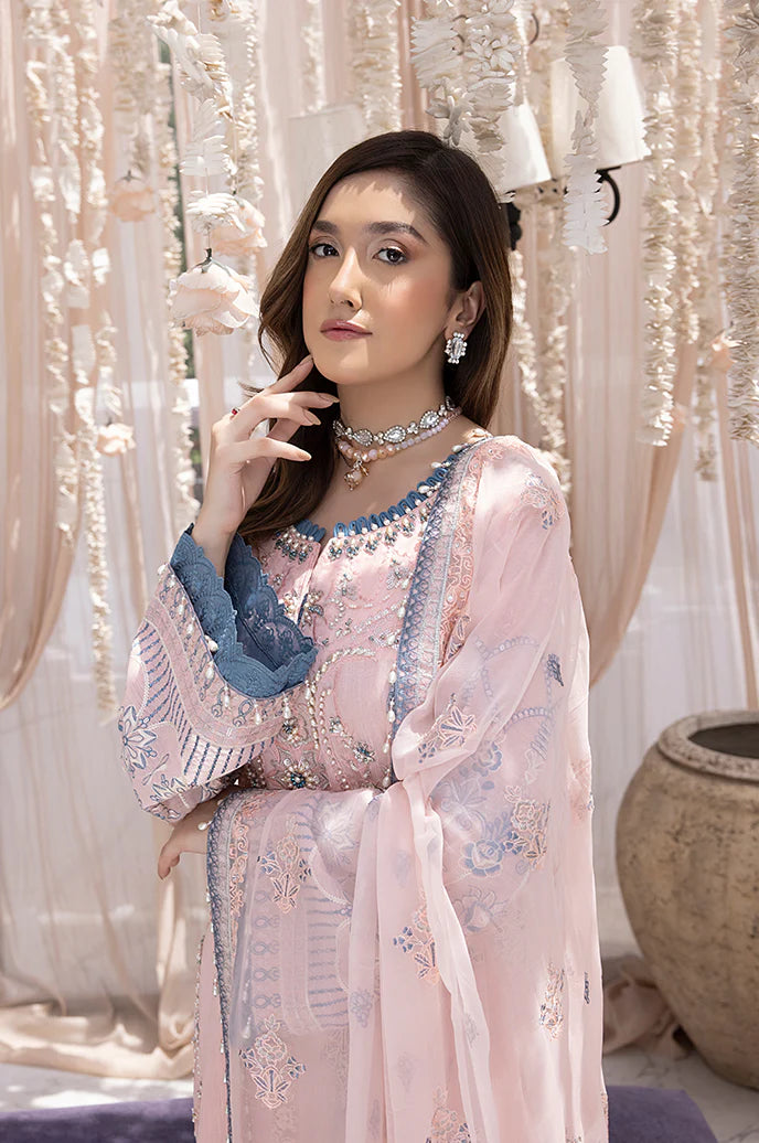 Razab Mehak Luxury Embroidered Hand Made Unstitched Suit MHK-107