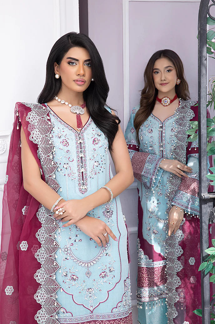 Razab Mehak Luxury Embroidered Hand Made Unstitched Suit MHK-108