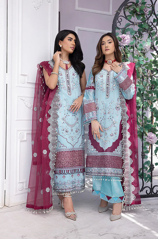 Razab Mehak Luxury Embroidered Hand Made Unstitched Suit MHK-108