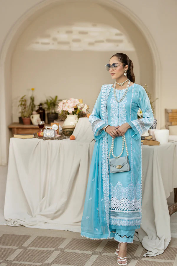 House Of Nawab by Zora Luxury Embroidered Lawn Unstitched suit-QAILAH