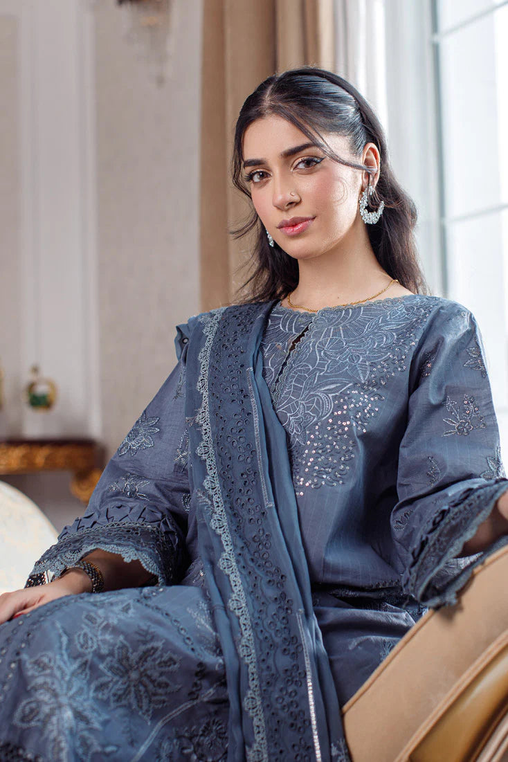 Marjjan By Misal Dyed Embroidered Lawn Unstitched 3pc Suit-SMC-180