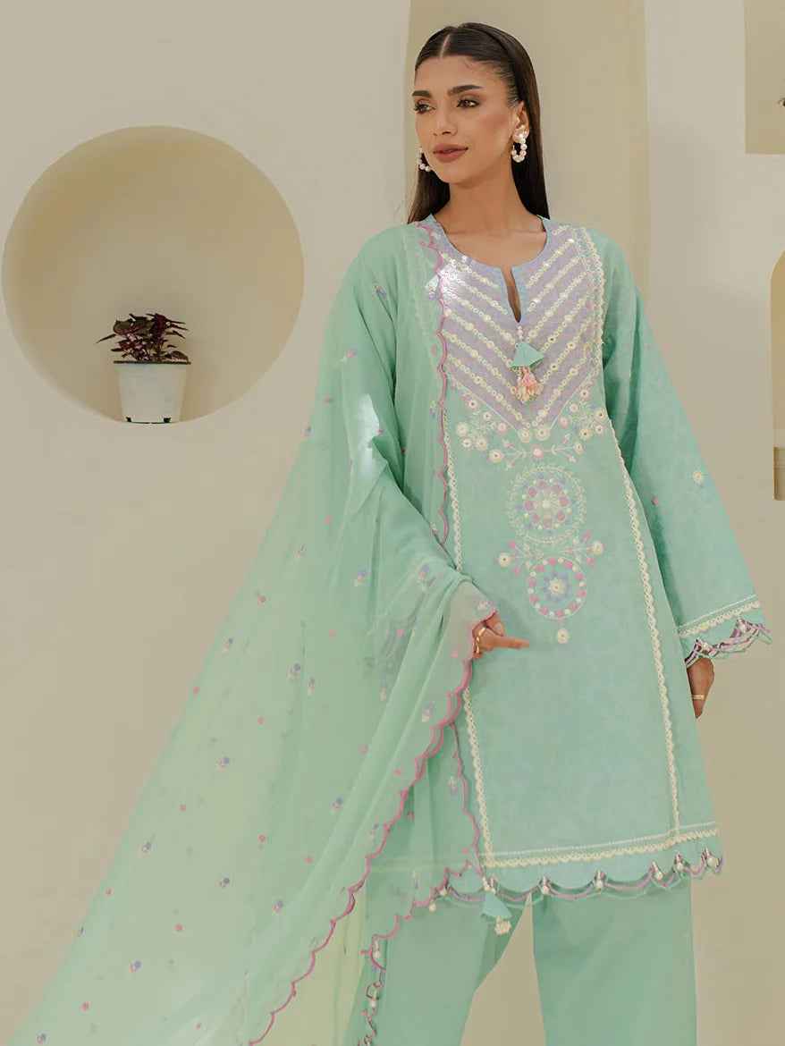 Zellbury Summer Embroidered Lawn Unstitched 3Pc Suit WUS24E31766