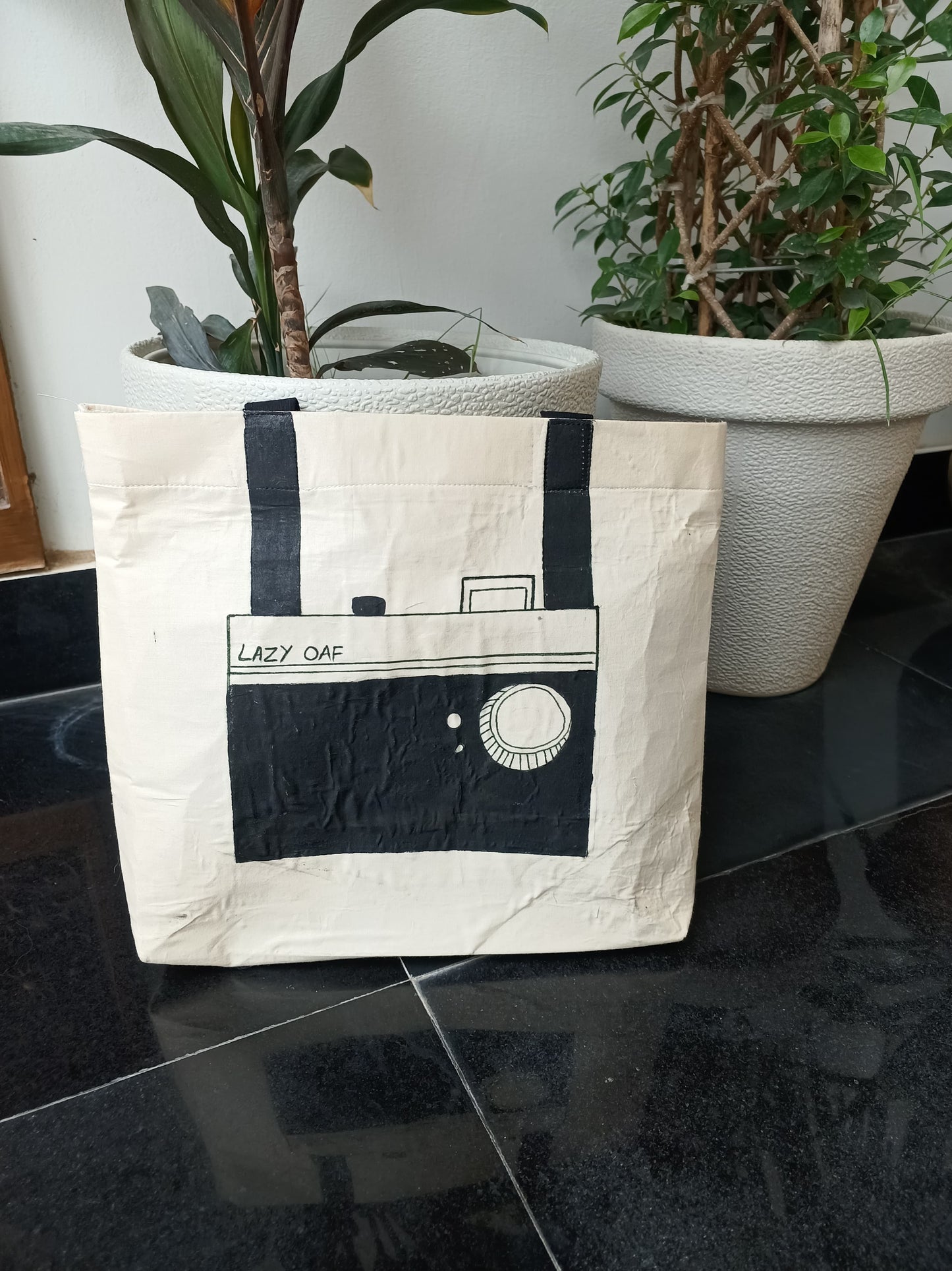 Tote Bags Off-White Cotton Printed TB-02