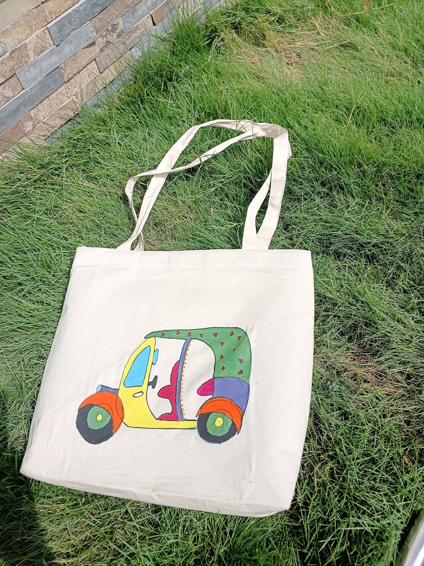 Tote Bags Off-White Cotton Printed TB-03