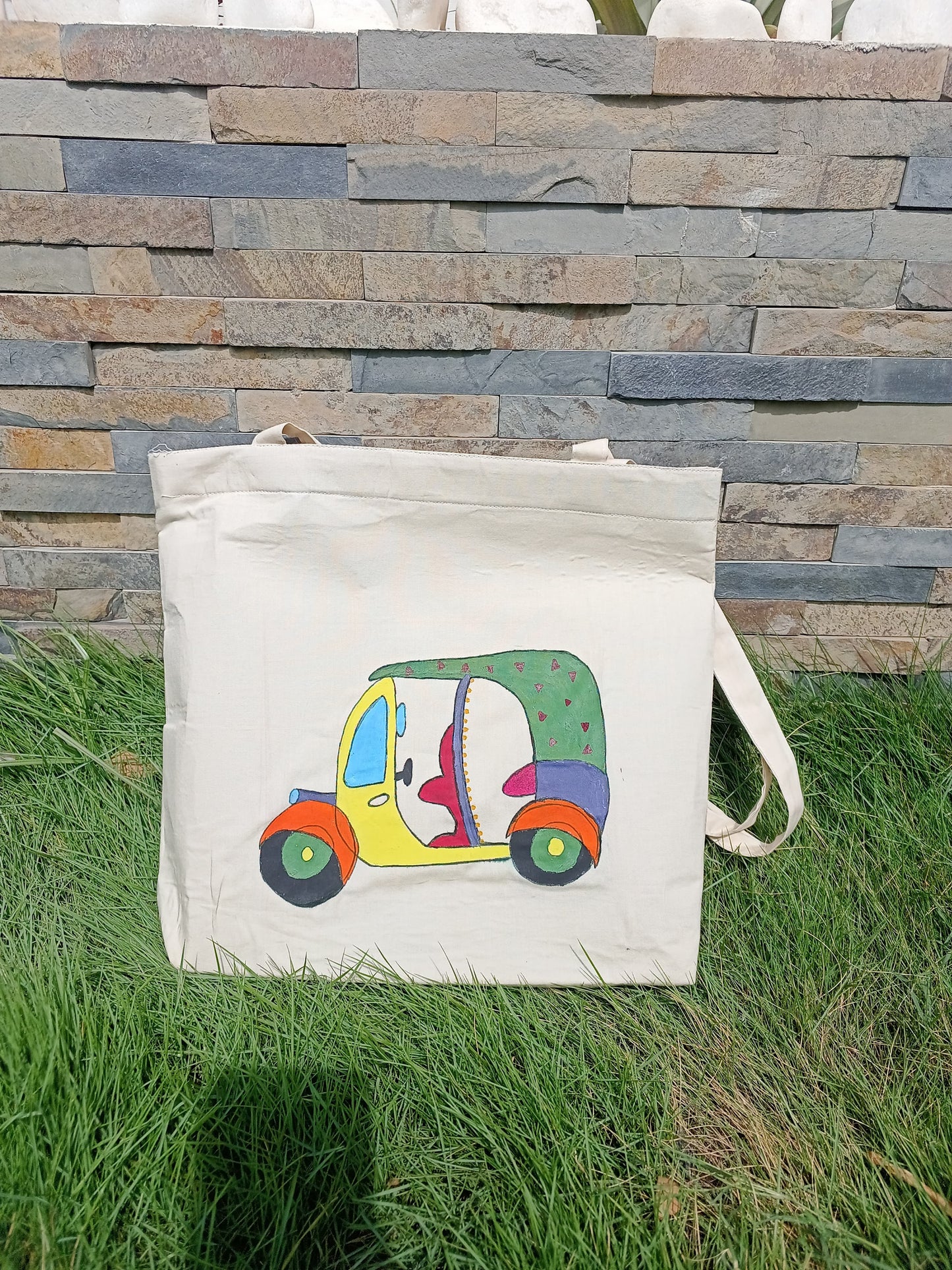 Tote Bags Off-White Cotton Printed TB-03